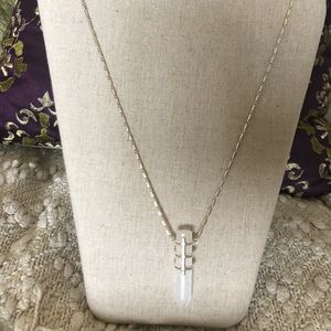 Silver crystal pendant necklace